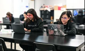 Milan Institute students work during class hours with their online textbooks and curriculum.